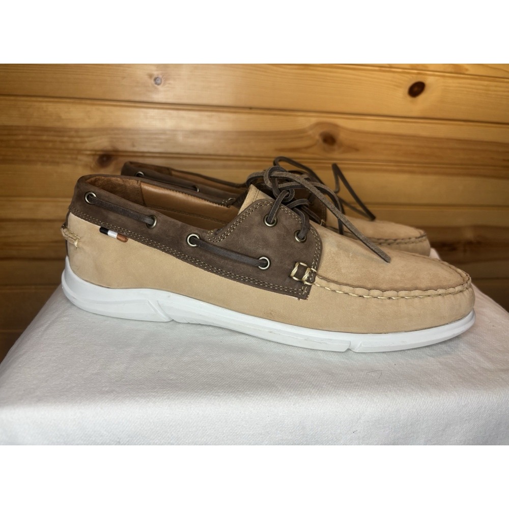 Allen Edmonds Miles Boat Shoes Men's 9 EU 42 Brown Suede Lace Up Low Top Casual